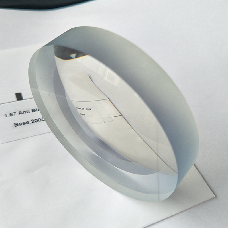 1,67 Halbfertiges blaues Block-Einstärkenglas